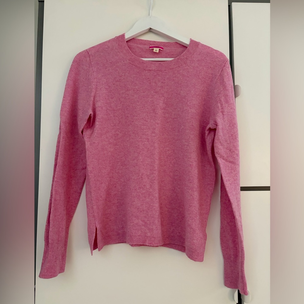 J. Crew Pink Cashmere Crewneck Sweater